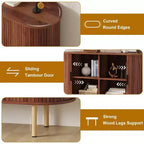 COZONY Mobile Credenza a Scanalature con Ante Scorrevoli, Consolle Contenitore Moderna con Ripiani Regolabili per Soggiorno Cucina Sala da Pranzo Ingresso
