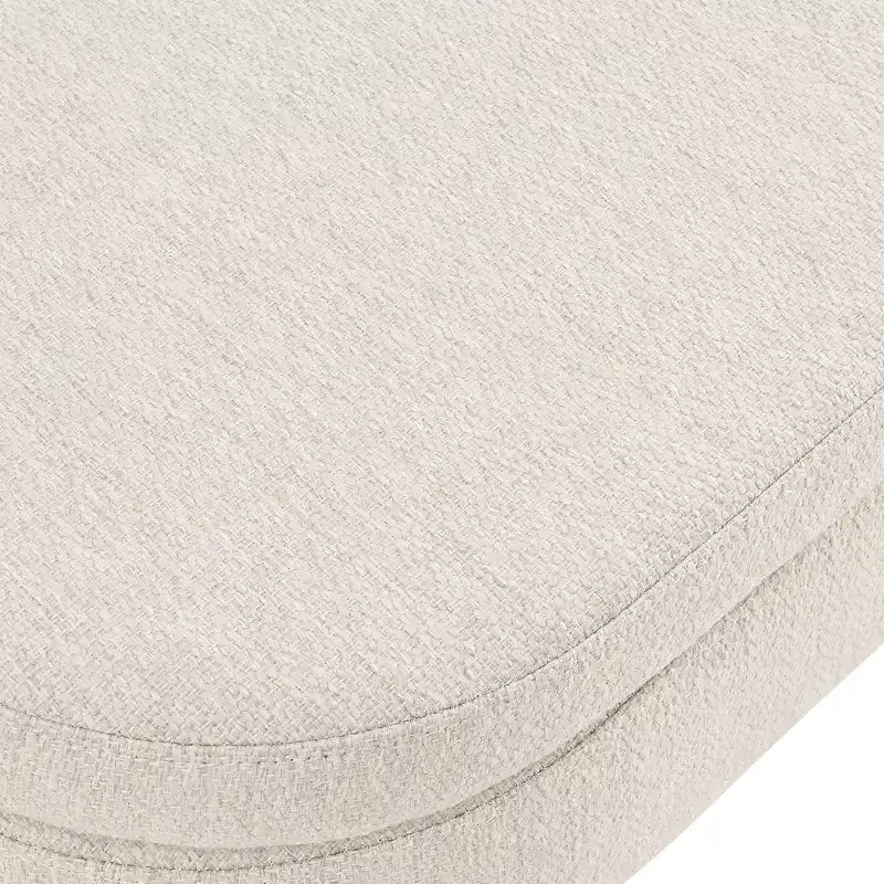 Panca Contenitore Ottomana Ovale, Gambe in Legno di Gomma (43.5x16x16)