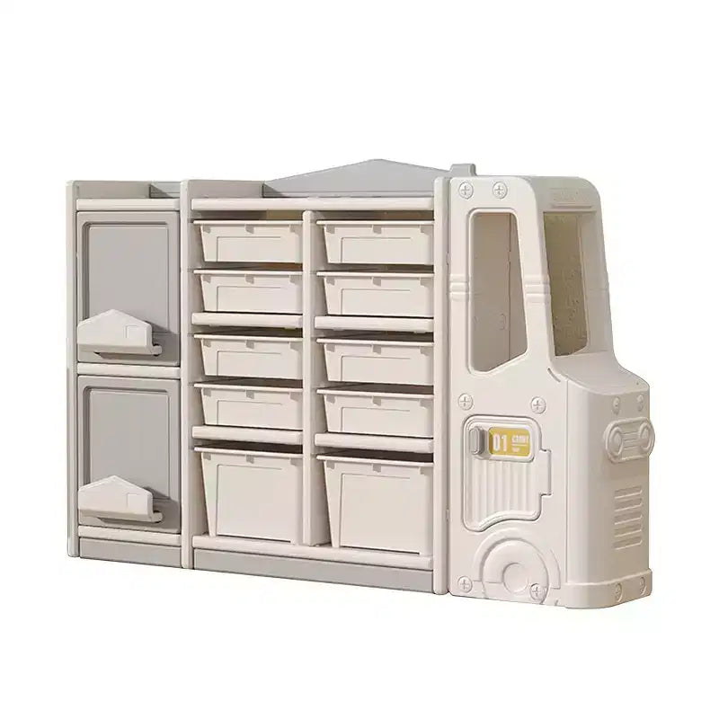 Whisen Childrens Toy Storage Cabinet, Safe, Easy-to-Clean & Versatile for Toys, Books & Clothes - Gray