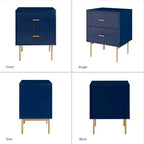 Tavolino Contemporaneo Classico con 2 Cassetti - Bianco