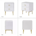 Tavolino Contemporaneo Classico con 2 Cassetti - Bianco