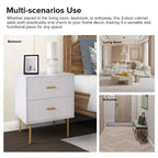 Tavolino Contemporaneo Classico con 2 Cassetti - Bianco