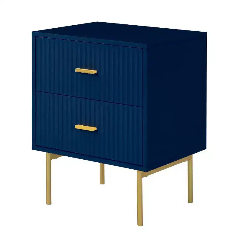 Tavolino Contemporaneo Classico con 2 Cassetti - Bianco