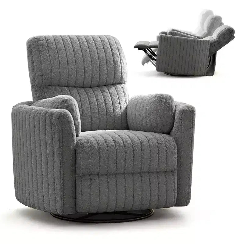 KERDOM Electric Recliner Chair, Swivel Rocker Recliner Chair with USB Ports