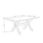 Tavolo da pranzo con piano in legno massello finitura anticata stile giacobino con 6 sedie