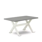 Tavolo da pranzo con piano in legno massello finitura rovere naturale e 4 sedie Parson