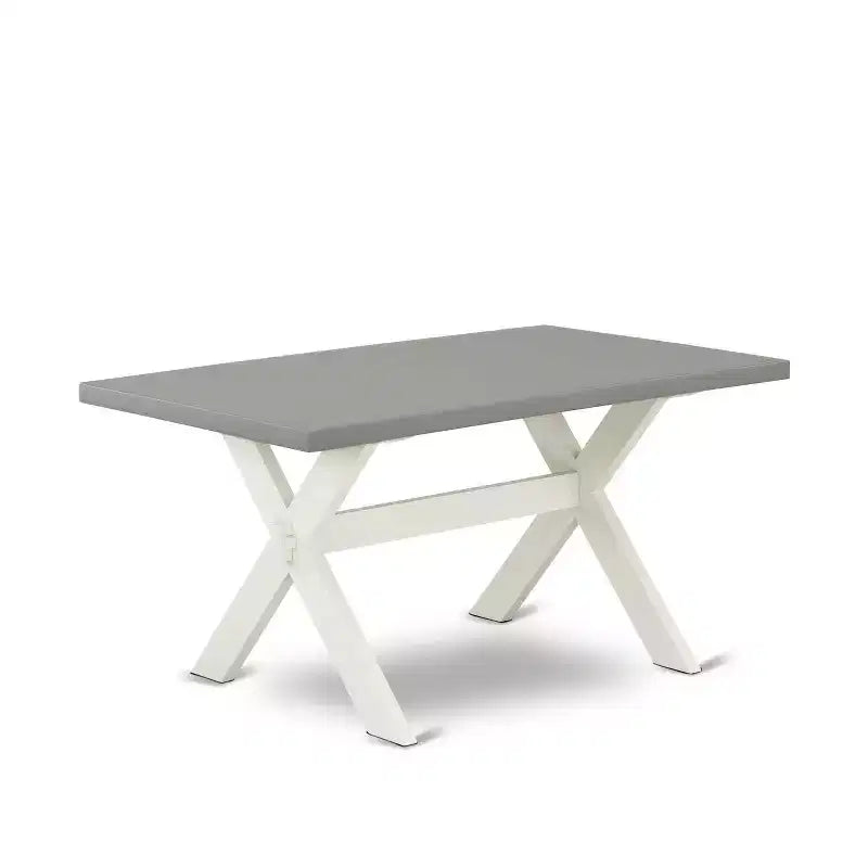 Tavolo da pranzo con piano in legno massello finitura rovere naturale e 4 sedie Parson