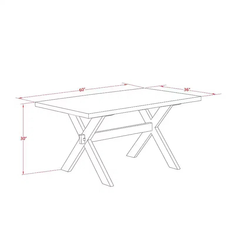 Tavolo da pranzo con piano in legno massello finitura rovere naturale e 4 sedie Parson