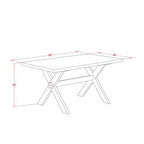 Tavolo da pranzo con piano in legno massello finitura rovere naturale e 4 sedie Parson