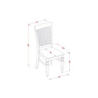 Set da Tavolo da Cucina 3 Pezzi - Tavolo da Pranzo con 2 Sedie - Finitura Buttermilk e Ciliegio - Design Eclettico