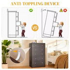 Comò Grande a 6 Cassetti per Camera da Letto e Cassettiera con Struttura Robusta in Legno, Organizer per Armadio, Marrone