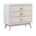 Crestview Collection White Solid Wood 3 Drawer Accent Chest