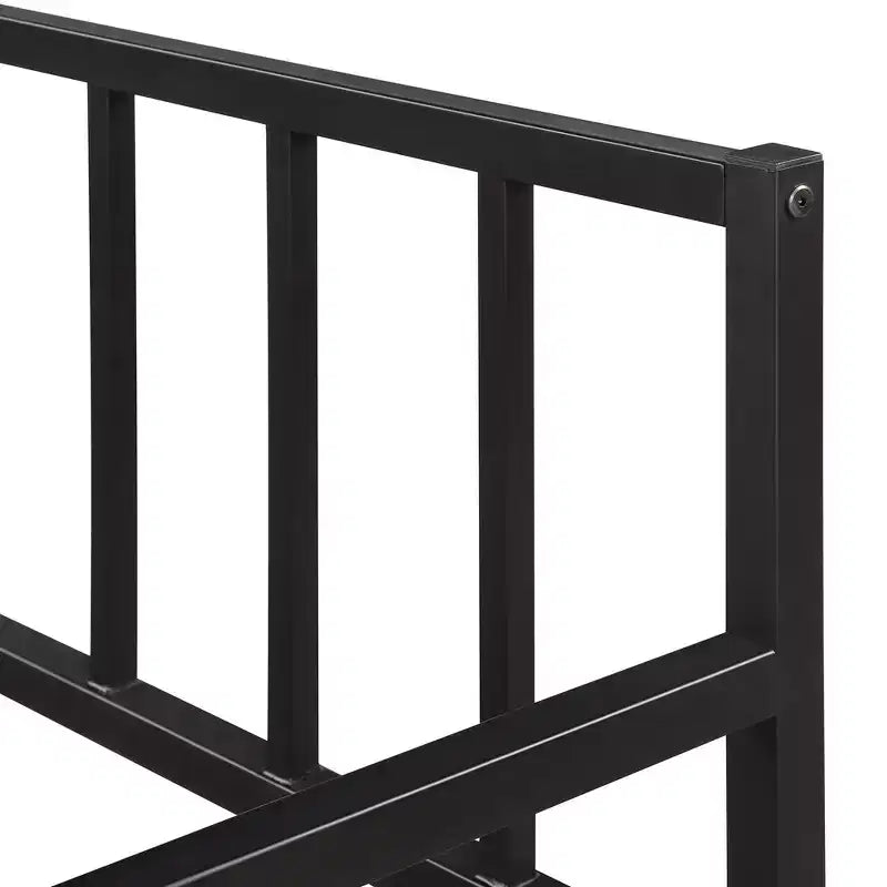 Divano Letto Singolo, Divano Letto in Metallo con Rete Estraibile - Nero
