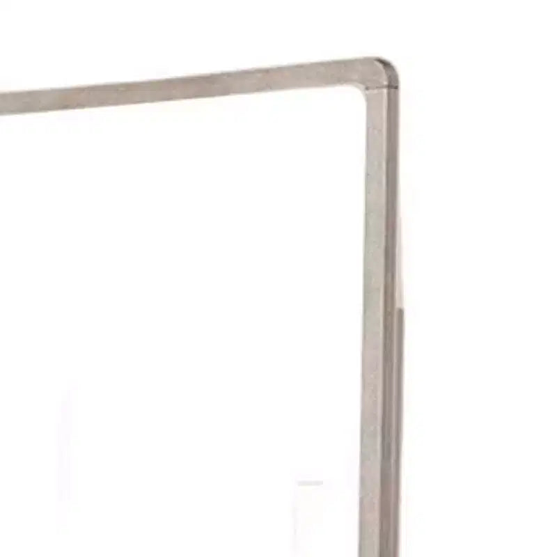 Specchiera da Comò, Bordi Arrotondati, Legno Massello Rovere Beige Naturale 37x40