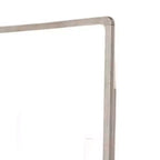 Specchiera da Comò, Bordi Arrotondati, Legno Massello Rovere Beige Naturale 37x40