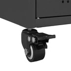 vidaXL Credenza Nera Acciaio laminato a freddo Mobile medio Rettangolare