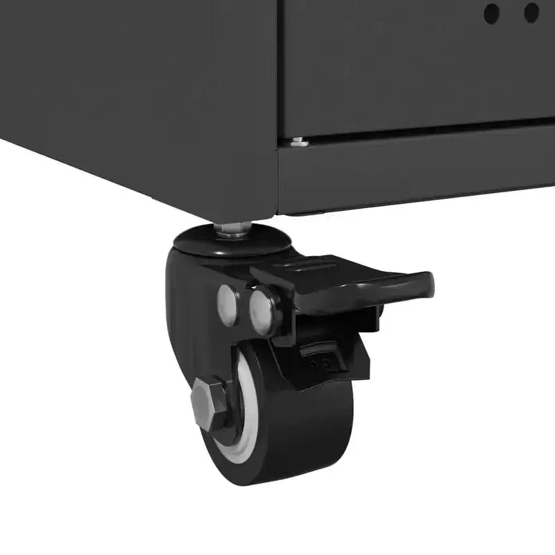 vidaXL Credenza Nera Acciaio laminato a freddo Mobile medio Rettangolare
