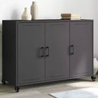 vidaXL Credenza Nera Acciaio laminato a freddo Mobile medio Rettangolare
