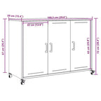 vidaXL Credenza Nera Acciaio laminato a freddo Mobile medio Rettangolare