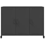 vidaXL Credenza Nera Acciaio laminato a freddo Mobile medio Rettangolare