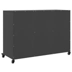 vidaXL Credenza Nera Acciaio laminato a freddo Mobile medio Rettangolare