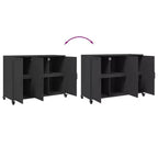 vidaXL Credenza Nera Acciaio laminato a freddo Mobile medio Rettangolare