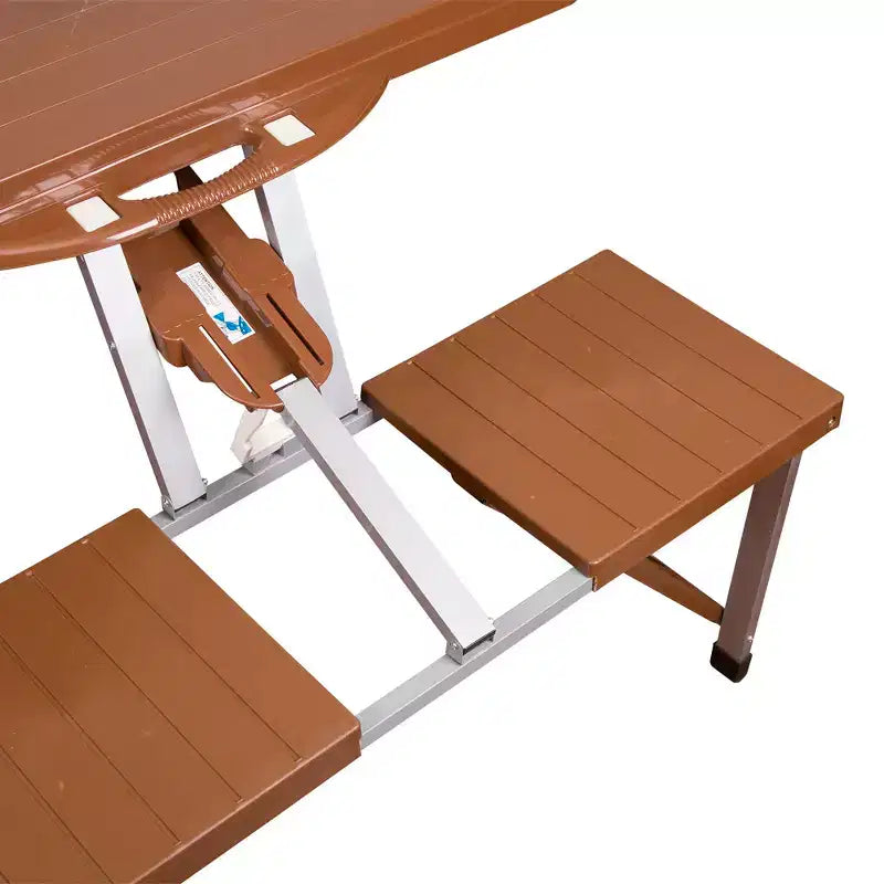 Tavolo da picnic e ombrellone combinati Stansport - Marrone