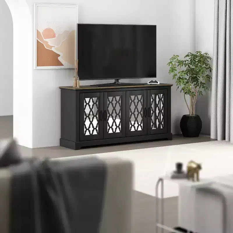 Mobile TV con ante a specchio 68,2 L 17,1 P 29,3 H