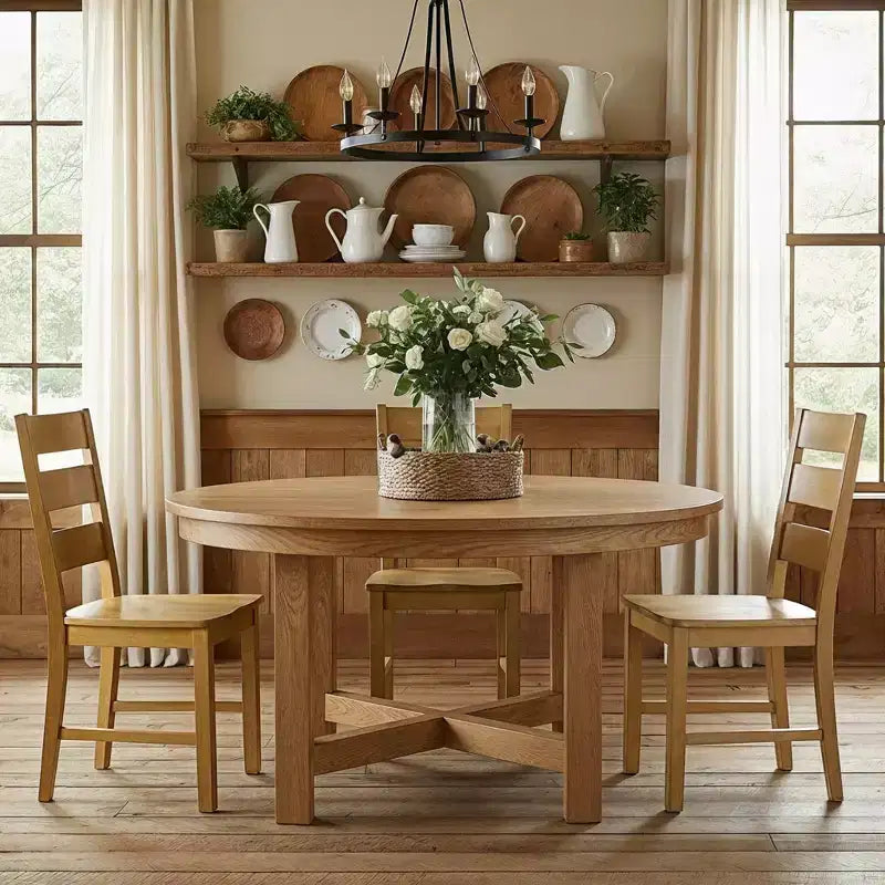 Sedie da pranzo con schienale a pioli in legno massiccio 47 L 56 P 96,5 H