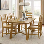 Sedie da pranzo con schienale a pioli in legno massiccio 47 L 56 P 96,5 H