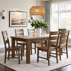 Sedie da pranzo con schienale a pioli in legno massiccio 47 L 56 P 96,5 H