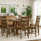 Sedie da pranzo con schienale a pioli in legno massiccio 47 L 56 P 96,5 H