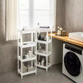 Carrello portaoggetti sottile a 4 ripiani, staccabile, per cucina