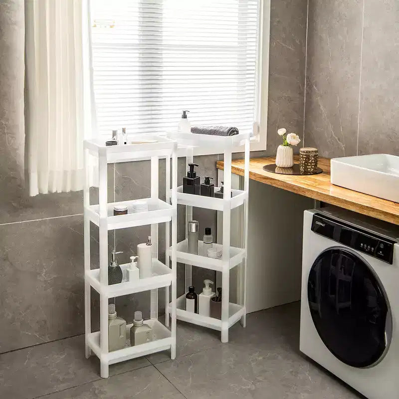 Carrello portaoggetti sottile a 4 ripiani, staccabile, per cucina