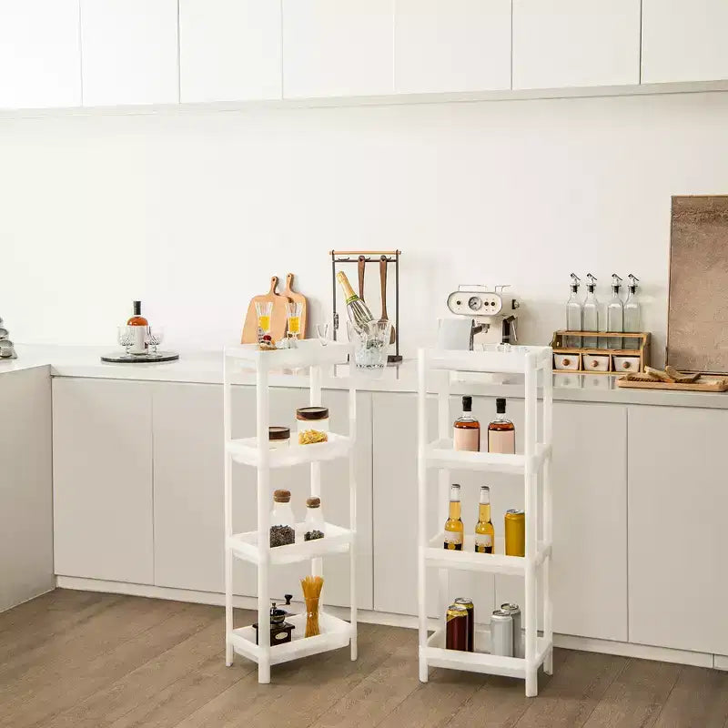 Carrello portaoggetti sottile a 4 ripiani, staccabile, per cucina