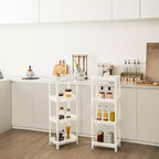 Carrello portaoggetti sottile a 4 ripiani, staccabile, per cucina