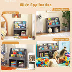 Libreria per bambini in legno Scaffale portaoggetti mobile per giocattoli organizer