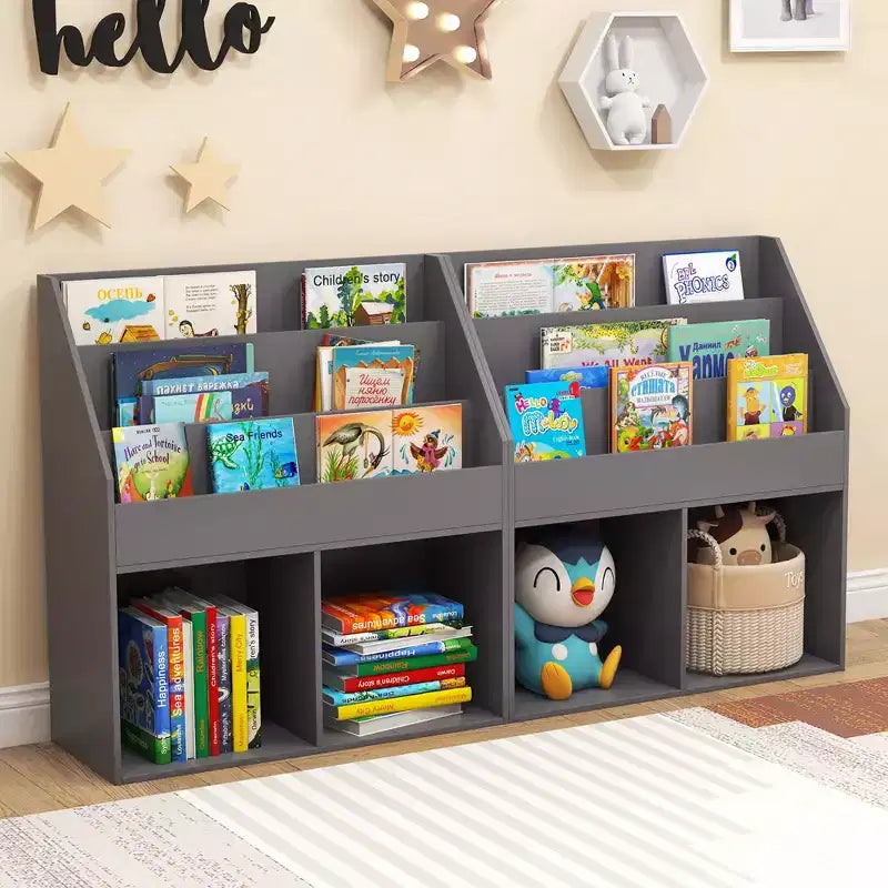 Libreria per bambini in legno Scaffale portaoggetti mobile per giocattoli organizer