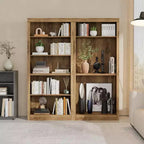 Libreria alta 180 cm, scaffale in legno a 5 ripiani, contenitore aperto, libreria moderna bianca, scaffali espositivi da terra per soggiorno