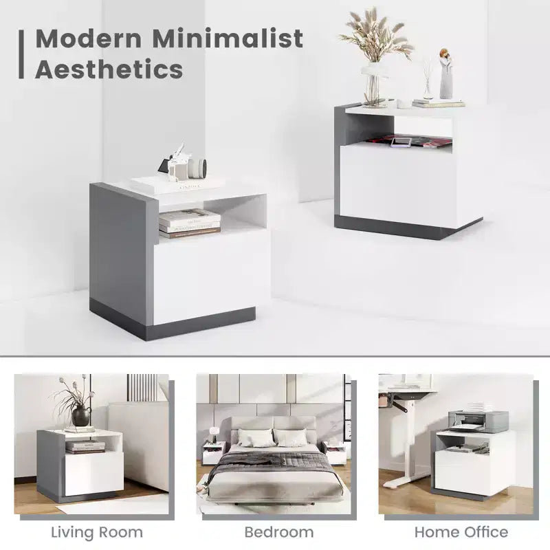 Comodini Moderni Minimalisti con Vano Aperto