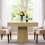 Tavolo da Pranzo Quadrato per Quattro Persone da 80 cm, Stile Moderno, Base in Legno, Adatto per Sale da Pranzo, Soggiorni e Appartamenti