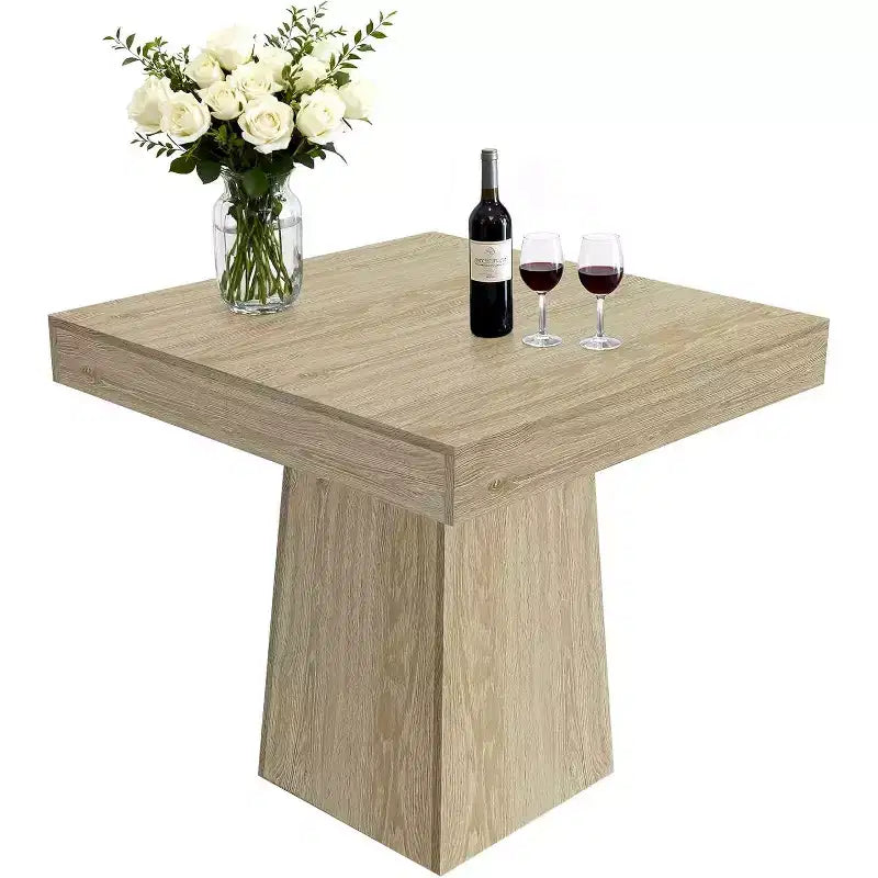 Tavolo da Pranzo Quadrato per Quattro Persone da 80 cm, Stile Moderno, Base in Legno, Adatto per Sale da Pranzo, Soggiorni e Appartamenti