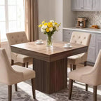Tavolo da Pranzo Quadrato per Quattro Persone da 80 cm, Stile Moderno, Base in Legno, Adatto per Sale da Pranzo, Soggiorni e Appartamenti