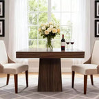 Tavolo da Pranzo Quadrato per Quattro Persone da 80 cm, Stile Moderno, Base in Legno, Adatto per Sale da Pranzo, Soggiorni e Appartamenti