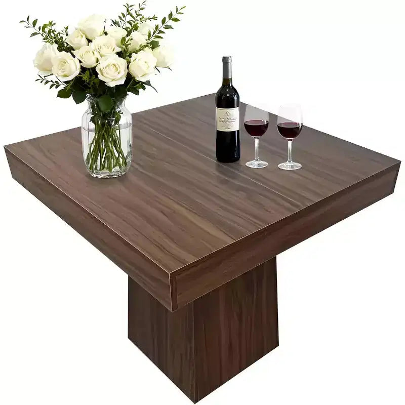 Tavolo da Pranzo Quadrato per Quattro Persone da 80 cm, Stile Moderno, Base in Legno, Adatto per Sale da Pranzo, Soggiorni e Appartamenti