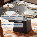Tavolo da Pranzo Quadrato per Quattro Persone da 80 cm, Stile Moderno, Base in Legno, Adatto per Sale da Pranzo, Soggiorni e Appartamenti