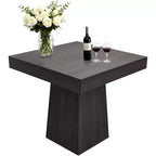 Tavolo da Pranzo Quadrato per Quattro Persone da 80 cm, Stile Moderno, Base in Legno, Adatto per Sale da Pranzo, Soggiorni e Appartamenti