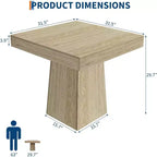 Tavolo da Pranzo Quadrato per Quattro Persone da 80 cm, Stile Moderno, Base in Legno, Adatto per Sale da Pranzo, Soggiorni e Appartamenti