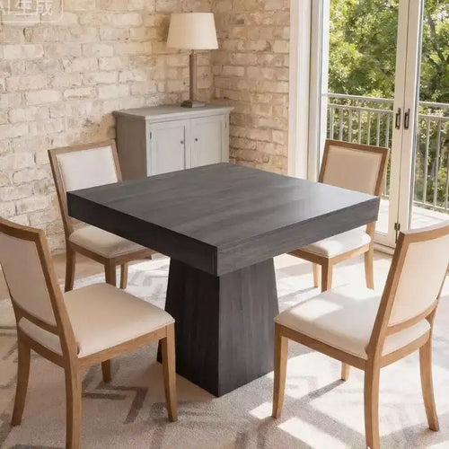 31.5-inch Square Four-person Dining Table, Modern Style, Wooden Base, Suitable for Dining Rooms, Living Rooms and Apartments
