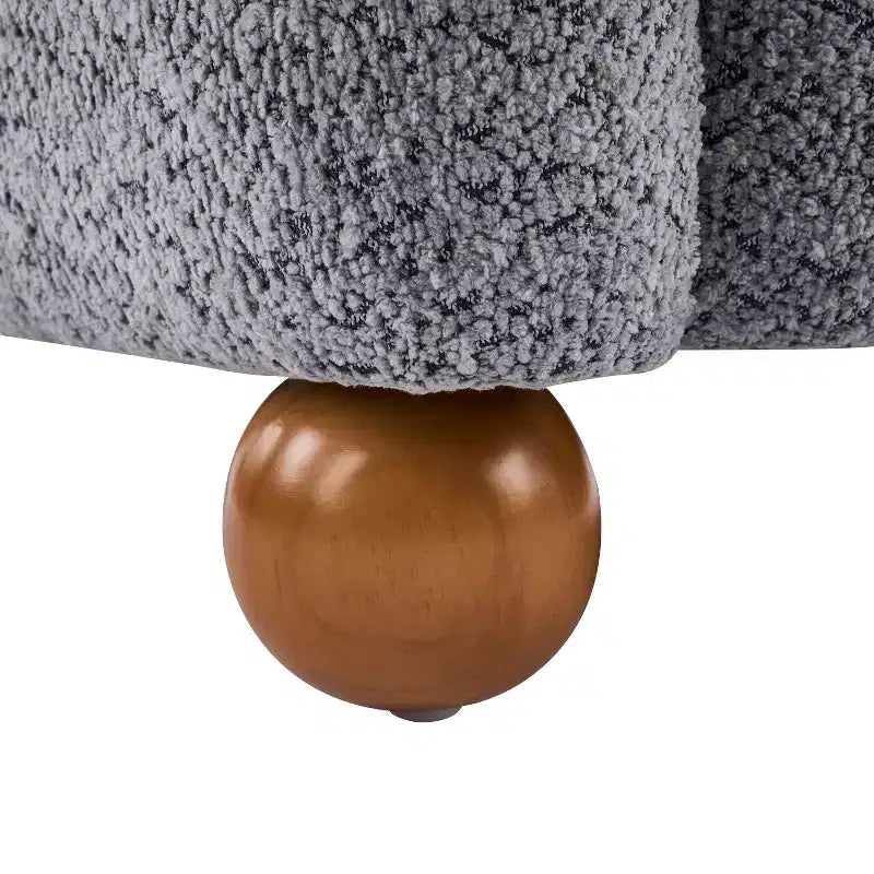 Christopher Knight Home Greer Sedia a pozzetto imbottita moderna in legno con schienale ad ali